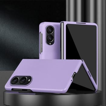Противоударный софт-тач чехол Escase на Samsung Galaxy Fold8 5G — фиолетовый