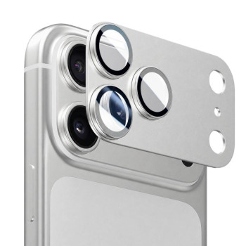 Захист камери Armor Full-Coverage Frosted Metal Camera Lens на iPhone 18 Pro Max — срібляста