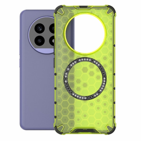 Протиударний чохол Honeycomb Magnetic Ring Shockproof на Realme 13 Pro 5G Global - зелений