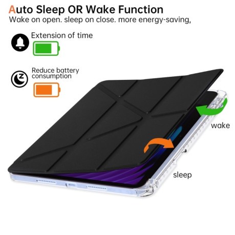 Чехол-книжка Clear Acrylic Demation Leather для Xiaomi Pad 7 / 7 Pro - черный