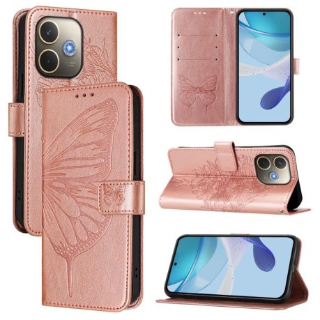 Чехол-книжка Embossed Butterfly для OPPO A5 Pro 5G Global - золото