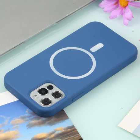 Протиударний чохол Nano Silicone (Magsafe) для iPhone 12 Pro Max - синій