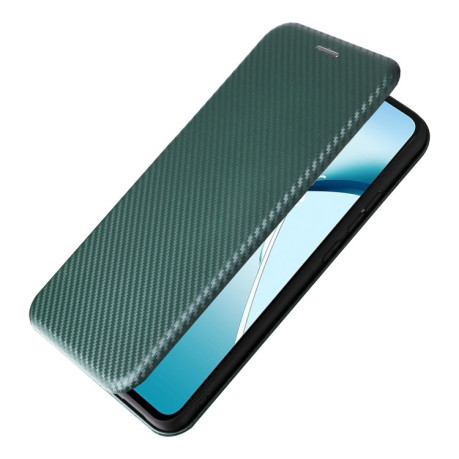 Чохол-книжка Carbon Fiber Texture на OnePlus Nord CE4 Lite - зелений