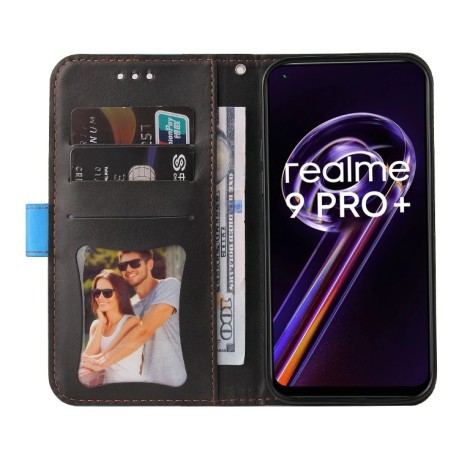 Чехол-книжка Business Stitching-Color для Realme 9 Pro Plus - синий