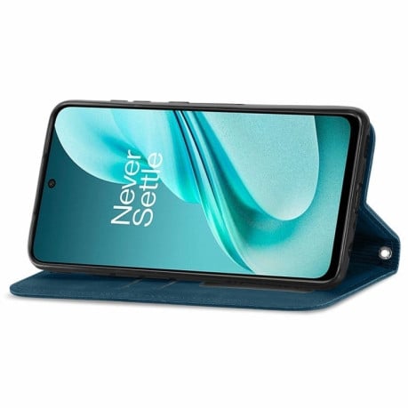 Чохол-книжка Retro Skin Feel Business Magnetic для OnePlus Nord N30 SE - синій