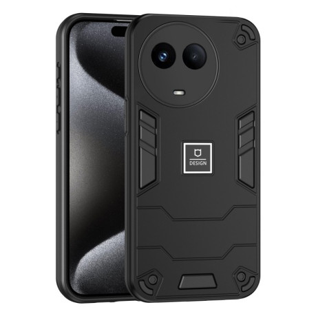 Противоударный Чехол Dropproof 3 in 1 Silicone sleeve для Realme 11 5G - черный