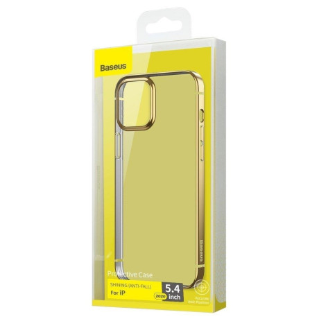 Силіконовий чохол Baseus Shining Case для iPhone 12 Pro / iPhone 12 - золотий