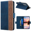 Чехол-книжка Stitching Side-Magnetic RFID для Samsung Galaxy S23 5G - синий