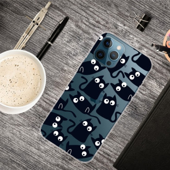 Чехол Painted Pattern для iPhone 13 Pro - Funny Cats