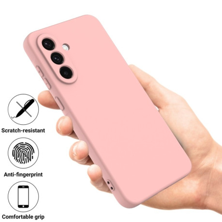 Силиконовый чехол Solid Color Liquid Silicone на Samsung Galaxy A56 5G - розовый