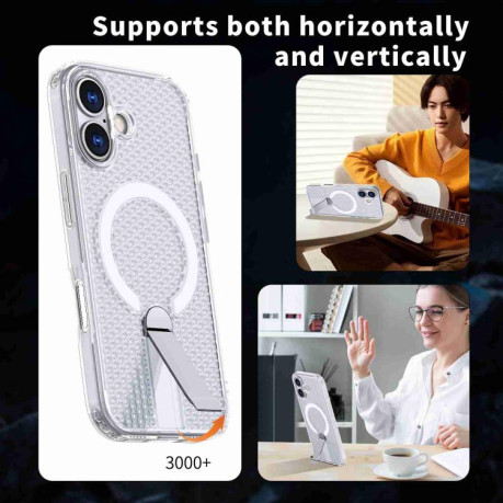 Чехол kalebol Honeycomb Cooling с MagSafe и подставкой на iPhone Air - прозрачный