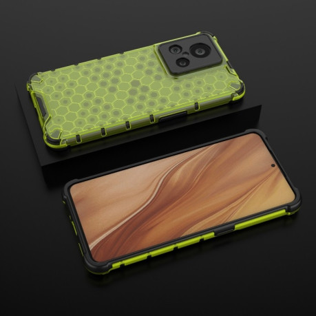 Противоударный чехол Honeycomb на Realme GT2 Explorer Master - зеленый