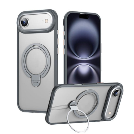 Противоударный чехол Double Ring MagSafe Magnetic Holder для iPhone Air - серый