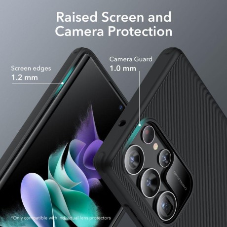 Силиконовый чехол-подставка ESR Air Shield Boost для Samsung Galaxy S23 Ultra - черный