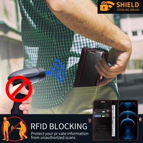Чохол-книжка GQUTROBE RFID для Xiaomi 12 Pro - червоний