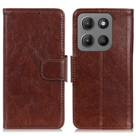Чохол-книжка Mirren Crazy Horse для Motorola Moto G15 4G/G05 - коричневий