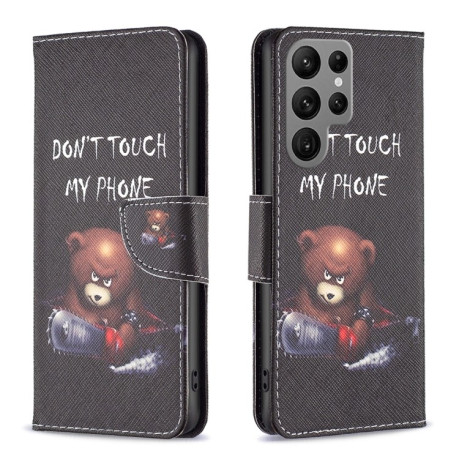 Чохол-книжка Colored Drawing Pattern для Samsung Galaxy S25 Ultra 5G - Bear