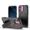 Противоударный чехол MagSafe Holder Armor PC Hybrid для iPhone 17 - черный