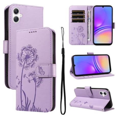Чехол-книжка Dandelion Embossed Pattern Flip Leather на Samsung Galaxy A07 5G - фиолетовый