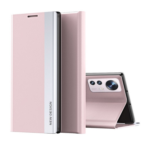 Чехол-книжка Electroplated Ultra-Thin для Xiaomi 12 Lite - розовый