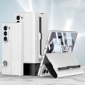 Чехол-книжка GKK Flip with Pen Slotm, Stylus Not Included для Samsung Galaxy  Fold 6 - серебристый