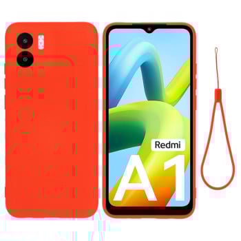 Силиконовый чехол Solid Color Liquid Silicone на Xiaomi Redmi A1/A2 - красный