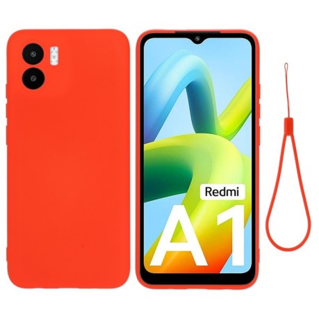 Силіконовий чохол Solid Color Liquid Silicone на Xiaomi Redmi A1/A2 - червоний