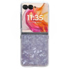 Протиударний чохол Pearlescent Shell Texture для Motorola Razr 50 Ultra - рожевий