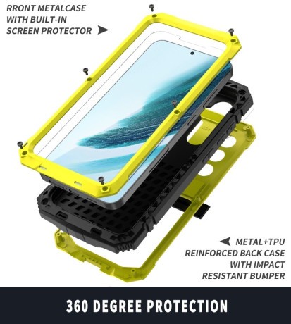 Противоударный чехол R-JUST Life Waterproof для Samsung Galaxy S24+ 5G - желтый
