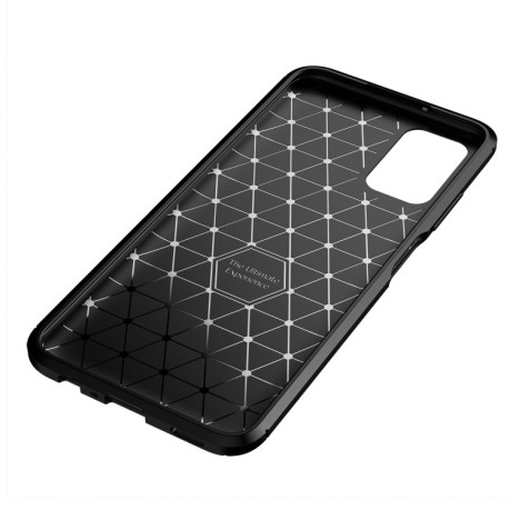 Ударозащитный чехол HMC Carbon Fiber Texture на Samsung Galaxy A03s - черный