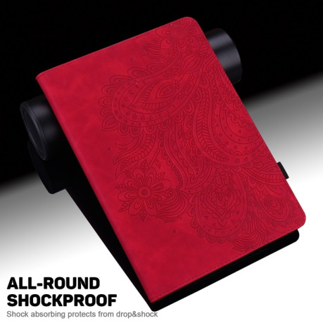 Чохол-книжка Embossed Tiger Pattern Leather для Xiaomi Redmi Pad SE 8.7 - червоний