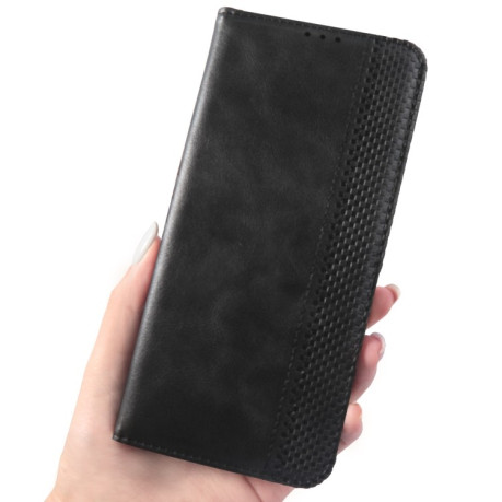 Шкіряний чохол Magnetic Buckle Retro Texture для Samsung Galaxy A73 5G - чорний