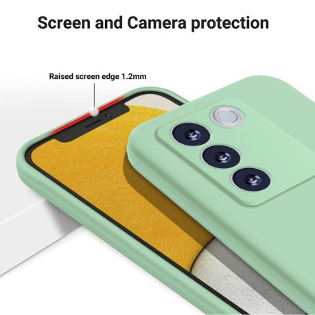 Силіконовий чохол Solid Color Liquid Silicone на Vivo V27e/S16e - зелений