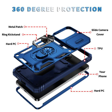 Протиударний чохол Sliding Camshield для Samsung Galaxy S25 Edge 5G - синій