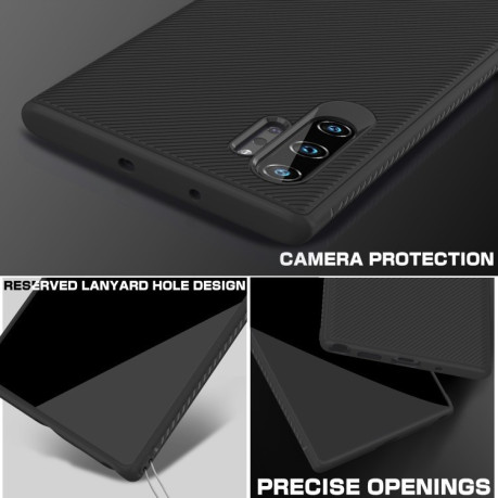 Чохол Lenuo Leshen Series Stripe Texture на Samsung Galaxy Note 10+ Plus- чорний