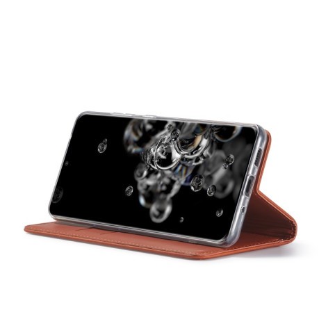 Чехол книжка LC.IMEEKE LC-002 Series на Samsung Galaxy S20 Ultra - коричневый
