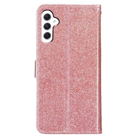 Чехол-книжка Glittery Powder Flip на Samsung Galaxy A35 - розовое золото