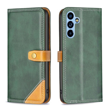 Чохол-книжка Matching Double Sewing для Samsung Galaxy A54 5G - зелений