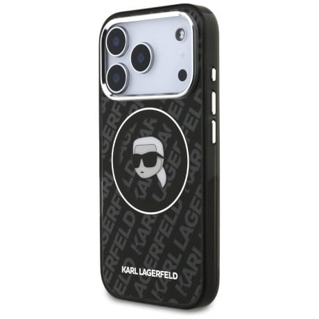 Оригінальний чохол Karl Lagerfeld IML Karl Head Logo з MagSafe на iPhone 17 Pro - Black