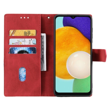 Чехол-книжка Three-color Stitching для Samsung Galaxy A04s/A13 5G - красный