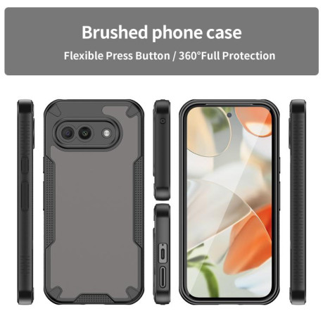 Противоударный чехол Armor Glaze PC Hybrid для Google Pixel 9a - черный