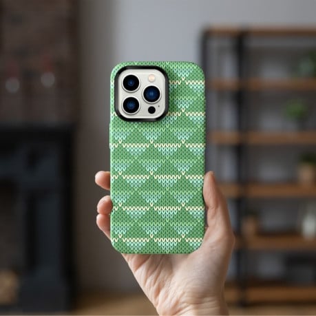 Чохол Textile Texture Matte Ultra-thin для iPhone 15 - зелений