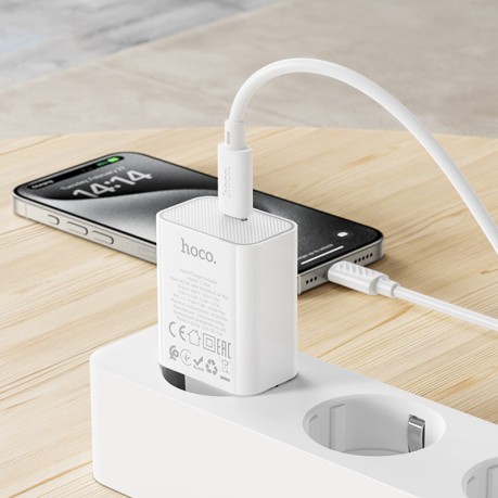 Зарядка Hoco C143A Benefit PD20W (1USB-C) - белая