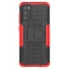 Противоударный чехол Tire Texture на Samsung Galaxy S20 - красный