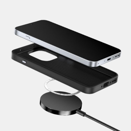 Чехол ABEEL 6D Micro Relief MagSafe Magnetic на OnePlus 13T - коричневый