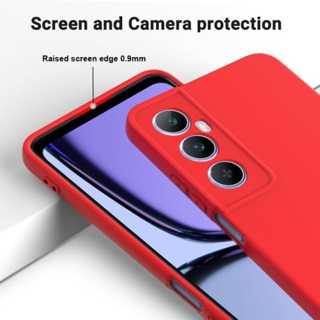 Силіконовий чохол Solid Color Liquid Silicone на Realme C65 4G - червоний