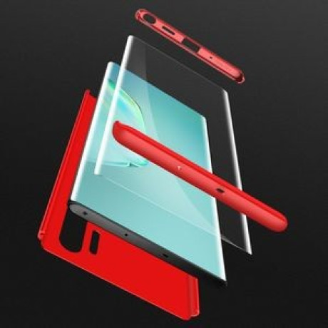 Противоударный чехол GKK Three Stage Splicing Full Coverage на Samsung Galaxy Note10+Plus- красный