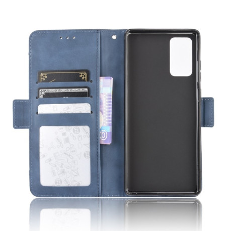 Кожаный чехол-книжка Wallet Style Skin на Samsung Galaxy S20 FE - синий