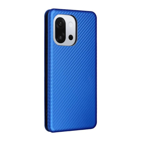 Чехол-книжка Carbon Fiber Texture на OnePlus 13T - синій