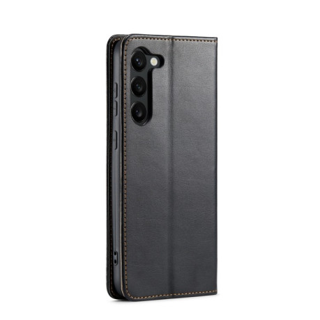 Кожаный чехол-книжка Fierre Shann Genuine leather на Samsung Galaxy S23 5G - черный